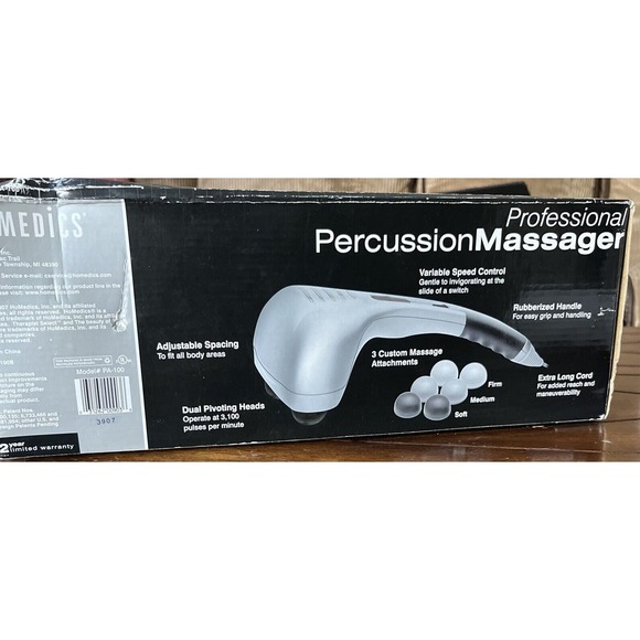 Homedics PA-100 Therapist Select Professional Percussion Dual Head Massager NEW - Picture 2 of 6